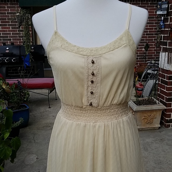 Double zero Cream vintage Bohemian lace dress - Picture 2 of 5